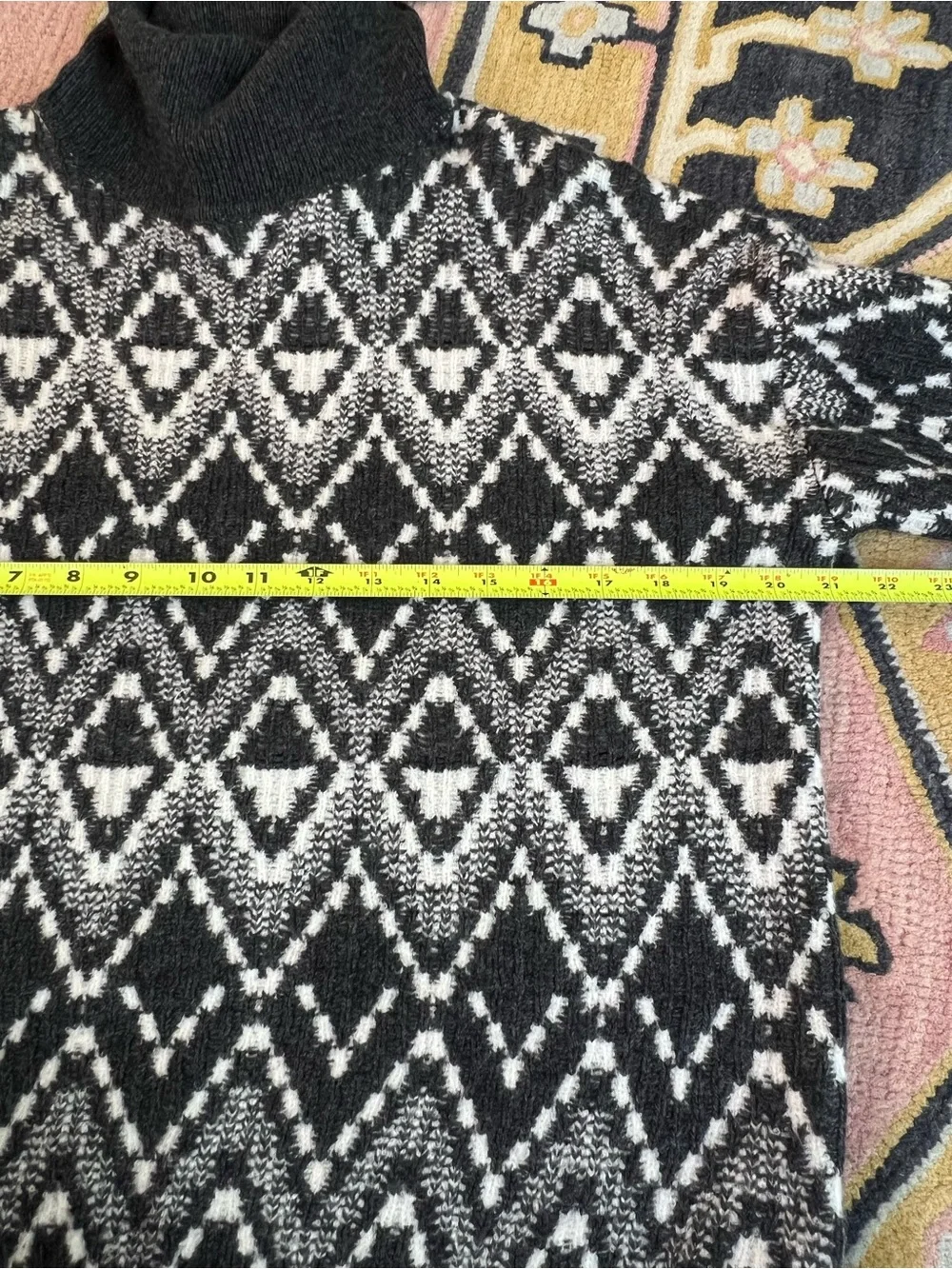 NWOT Varley Ida Relaxed Fairisle Roll-Neck Sweater